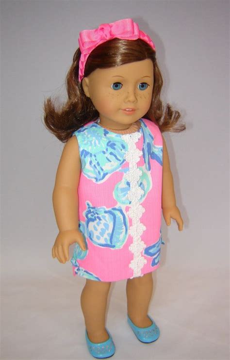 American Doll Lilly Pulitzer® Shift Dress 18 Doll By Bowtowne Lilly Doll Doll Dresses American