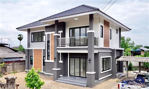Double Storey House Plan With Balcony Pinoy House Designs