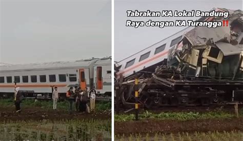 Pt Kai Ungkap 4 Orang Tewas Dalam Tabrakan Kereta Lokal Dengan Kereta Turangga Di Bandung