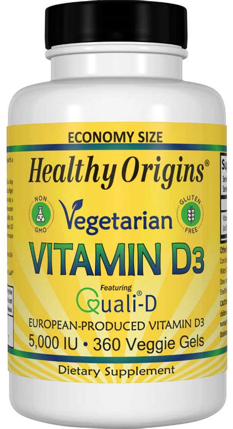 Vitamin d is required to promote calcium absorption, which helps to maintain healthy bones and teeth.* vitamin d also supports a healthy immune system.* amount per serving. Buy Vegetarian Vitamin-D3 5000 IU 360 softgel vegi from ...