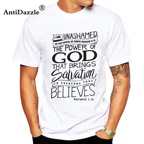 New Design Cotton Male Tee Shirt Designing I Am Unashamed Of The Gospel