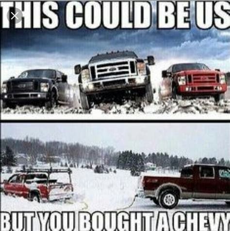 Chevy Vs Ford Ford Jokes Chevy Jokes Truck Memes