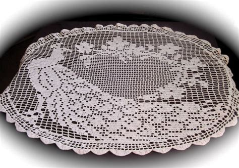 Crochet Oval Tablecloth Pattern Design Patterns