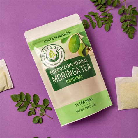 Energizing Moringa Herbal Tea Original Kuli Kuli Foods