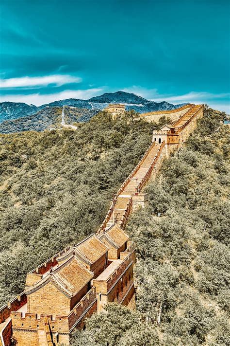 Great Wall Of China Section Stock Photo Image Of Ancient Ming