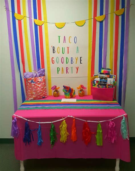 Taco Bout A Good Bye Party Table Decor Goodbyeparty Coworker