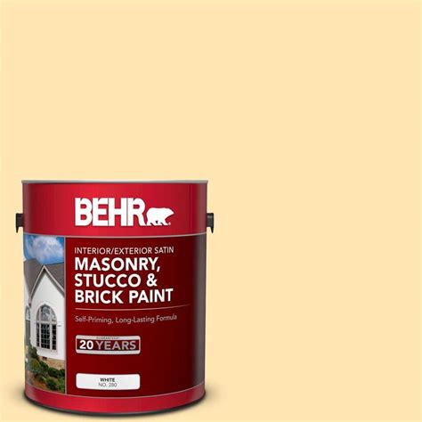 BEHR 1 Gal P260 3 Vanilla Ice Cream Satin Interior Exterior Masonry