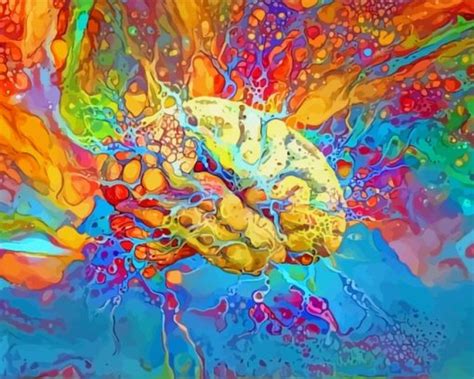 Psychedelic Brain Art Paint By Number Painting By Numbers