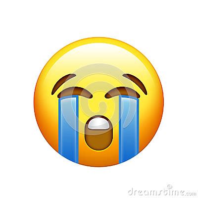Emoji Yellow Sad Face With Crying Tear Icon Stock Photography CartoonDealer Com