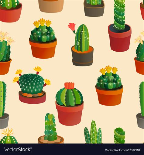 Cute Cartoon Cactus Collection Royalty Free Vector Image