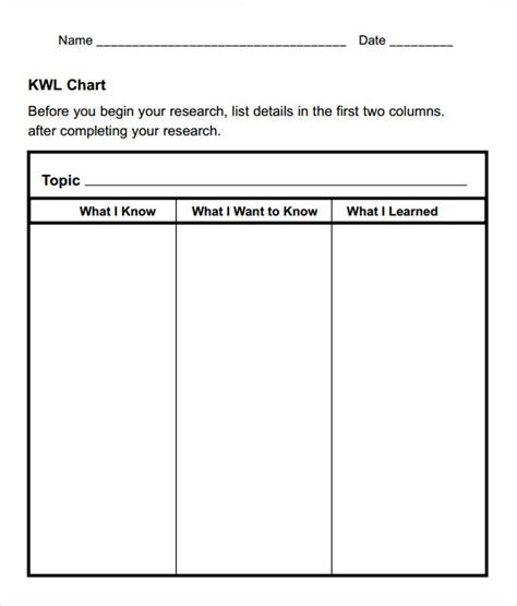 Blank Chart Templates 8 Download Free Documents In Pdf Sample