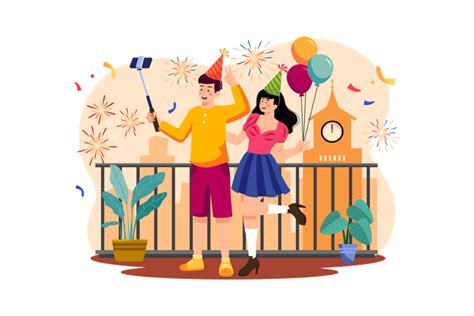 best couple dancing to greet a new year s eve illustration download in png and vector format
