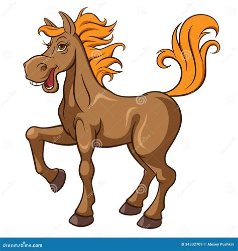 Cartoon Horse Stock Vector Illustration Of Graphic Isolated 34332709