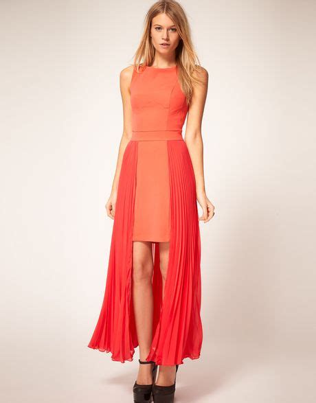 Swedish design brand hem wants to work with designers that are on their. Oasis Dipped Hem Maxi Dress in Pink (coral) | Lyst