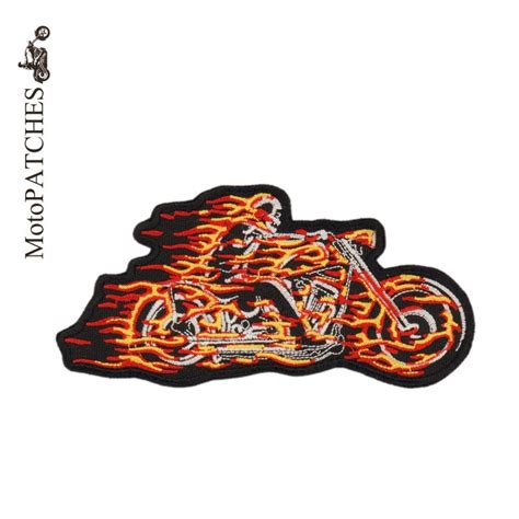 Motopatches Punk Flame Knight Motorcycle Jacket Biker Vest Patches
