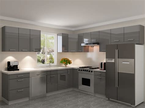Modular Kitchen Cabinets High Gloss Lacquer Modular Kitchen Designs