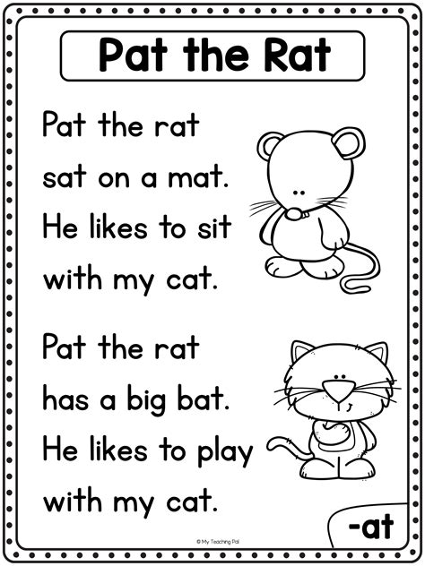 Phonics Poems Cvc And Short Vowel Poetry Fluency Distance