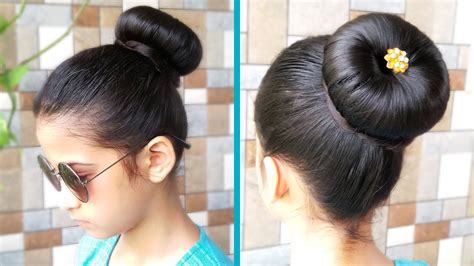High Donut Bun For Short Hair Simple And Quick Hairstyle Tutorial For