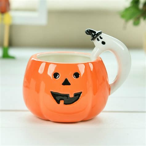350ml Creative Pumpkin Mug Halloween Ceramic Cup Holiday Gift Cup Party