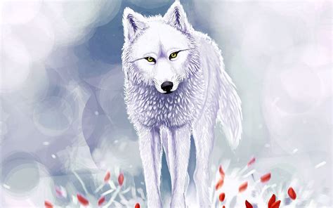 Wolf With Flower Wallpapers Wolf Wallpaperspro