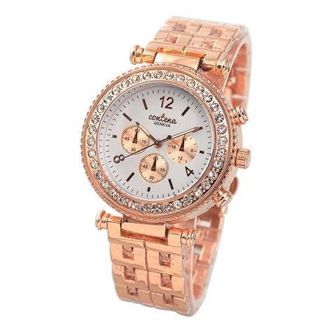 Contena Top Brand Luxury Watch Women Rose Gold Watches Quartz Watch