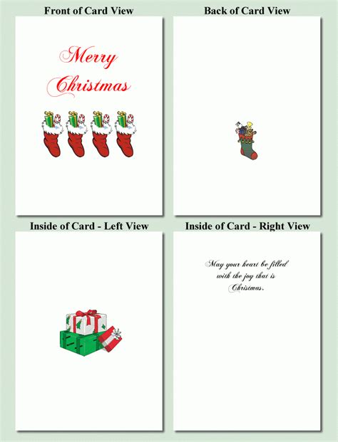Free Printable Christmas Cards Stockings Design Free Inside Free