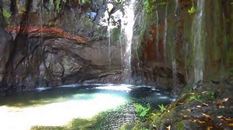 Levadas Waterfall Madeira Portugal 25 Fonts Youtube