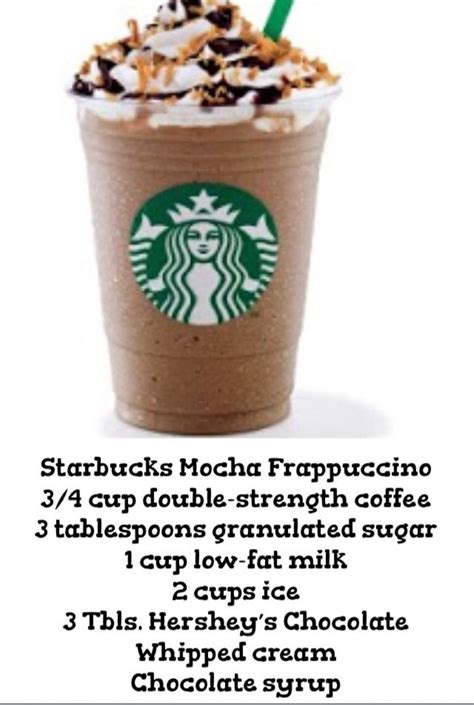 How To Make A Starbucks Mocha Frappuccino Frappe Recipe Starbucks Recipes Starbucks Drinks