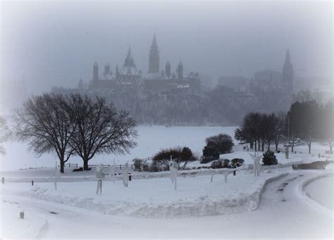 Winter Wonderland View Of Parliament Hill From Museum Of National