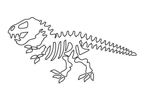Dinosaur Bone Coloring Page