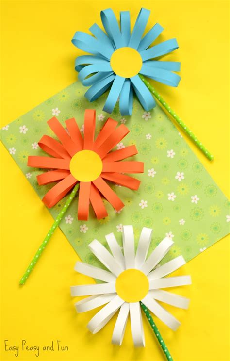 Simple Paper Flower Craft Red Ted Arts Blog