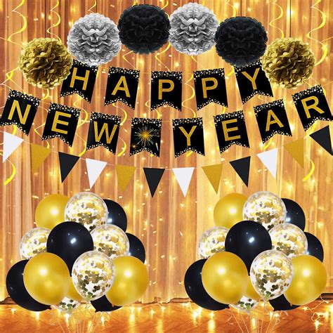 Happy New Year Party Decorations Kit 2021 New Years Eve Party Supplies