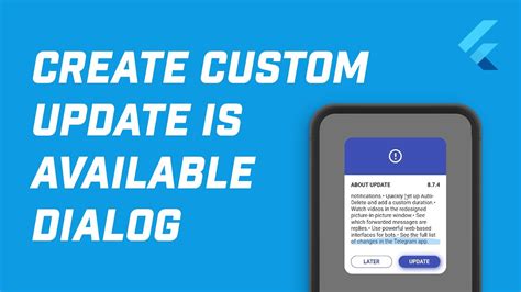 How To Create Custom Update Is Available Dialog In Flutter Youtube