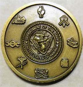 Seabee Cb All Rates Brass Navy Challenge Coin Rolyat Military