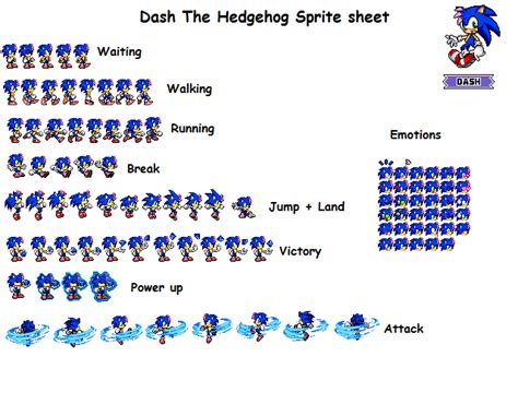 Dash The Hedgehog Sprite Sheet By Mephistathedark On Deviantart