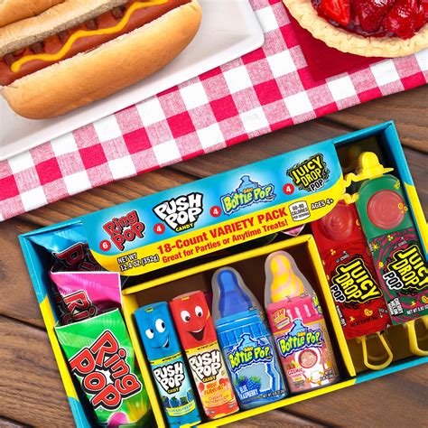 Buy Bazooka Candy Brands Variety Summer Candy Box 18 Count Lollipops