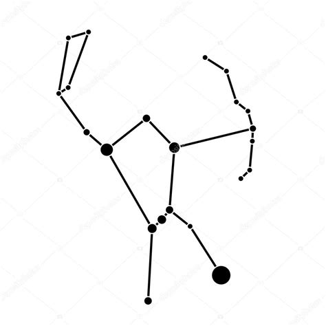 Orion Constellation On White Background — Stock Vector