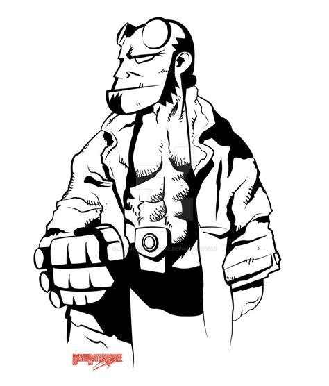 Hellboy Inks By Deathrattlesnake On Deviantart
