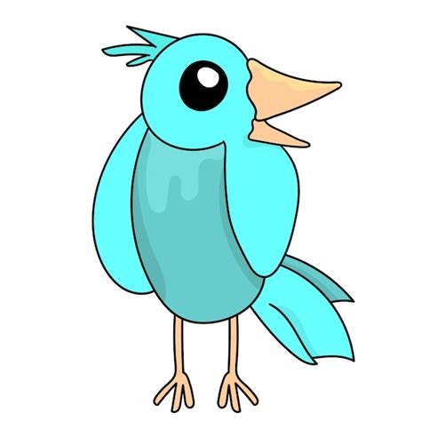 Premium Vector Blue Bird Cartoon Illustration Cartoon Illustration
