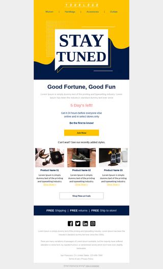 Free Announcement Email Templates Unlayer