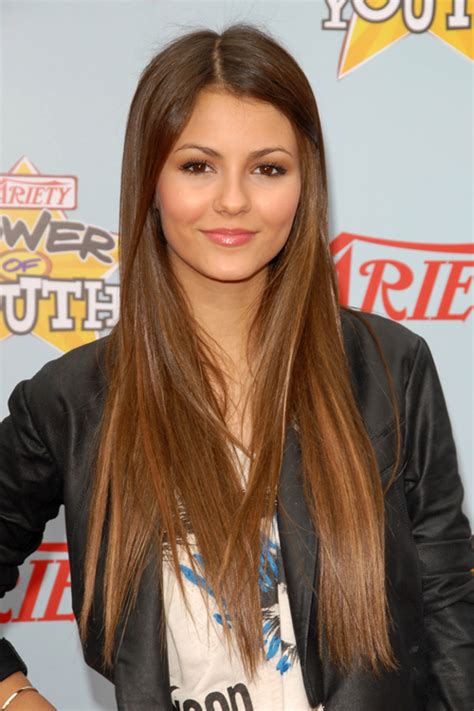 Victoria Justice Straight Light Brown Flat Ironed Hairstyle Steal Her