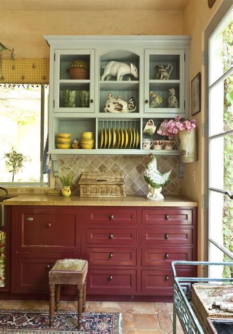 Floors have travertine tiles, kitchen island has a walnut top. French Country Kitchen | kitchens | Pinterest
