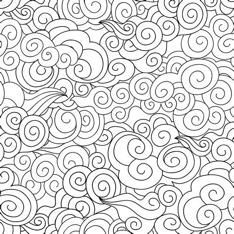 Abstract Swirl Line Seamless Pattern Wave Background 523795 Vector Art
