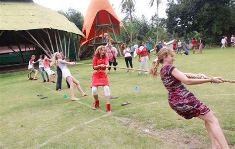 74th Celebrating Indonesian Independence Day Games Sack Race Makan