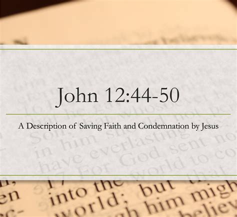 John 1244 50 Norwood Bible Church