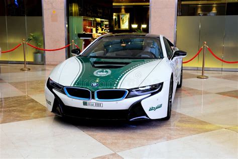 The Bmw I8 Electric Car Of Dubai Police Is On Dubai Motor Show 2019