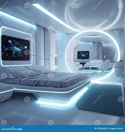 Pretty And Cute Bedroom Futuristic Interior Design High Tech