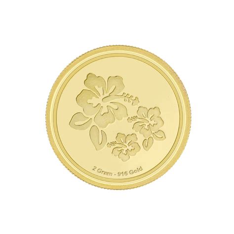 Buy 916 Purity 2 Grams Flower Gold Coin Mgfl916p002g Online Malabar