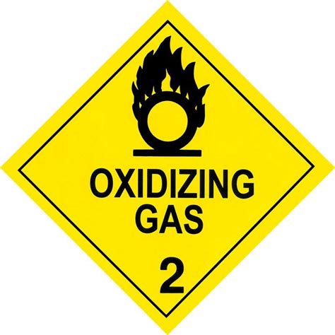 Class 2 4 Oxidizing Gas Labels Silverback