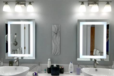 Front Lighted Led Bathroom Vanity Mirror 24 X 32 Rectangular